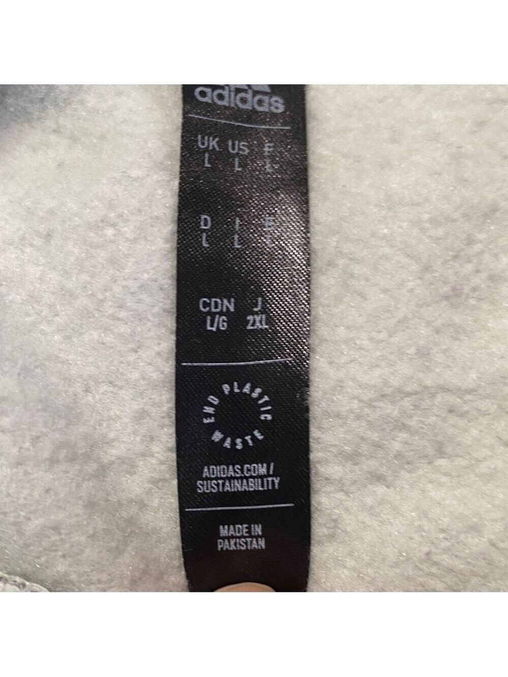 Adidas Gray Patterned Hoodie - Picture 2 of 8